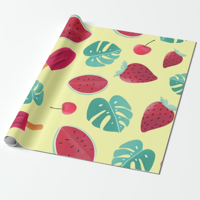Tastes of Summer Wrapping Paper (Unrolled)