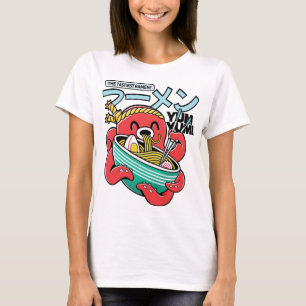 Tastiest Ramen Octopus – Kawaii Japanese Noodle T-Shirt