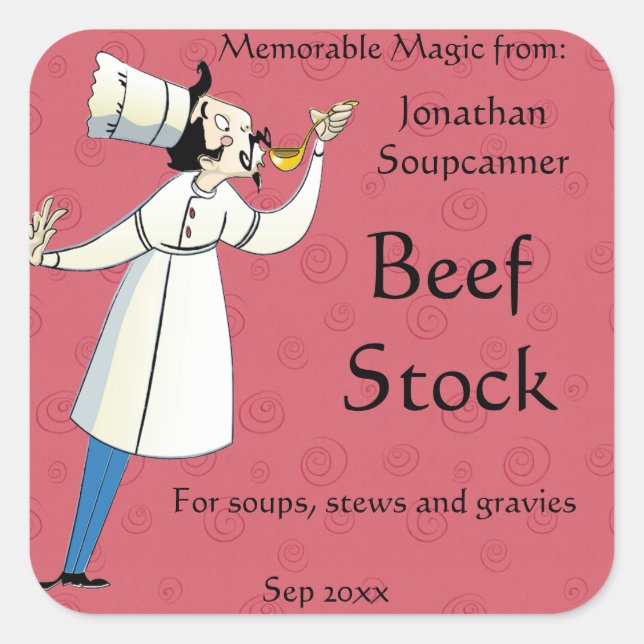 Tasting Chef Home Canning Food Label (Front)