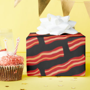 Tasty Bacon Strips Pattern Wrapping Paper