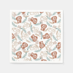 Tasty Bread Toast Pattern Napkin