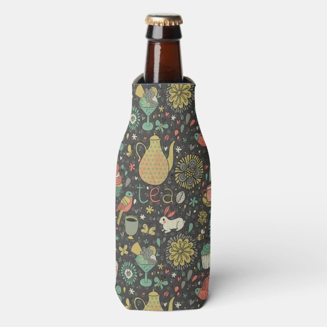 Tasty bright Tea Card Bottle Cooler (Bottle Front)