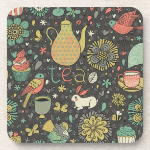 Tasty bright Tea Card Coaster