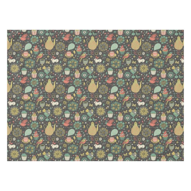 Tasty bright Tea Card Tablecloth (Front (Horizontal))
