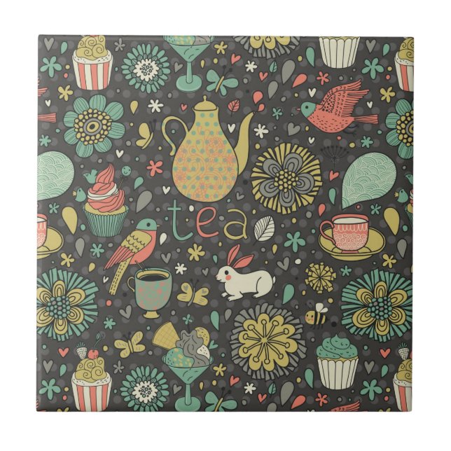Tasty bright Tea Card Tile (Front)
