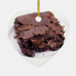 Tasty Brownie Ceramic Ornament