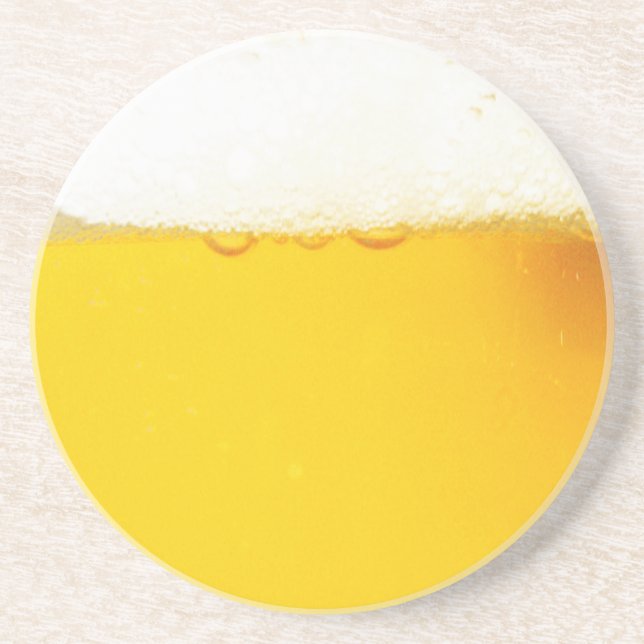 Tasty Cold Beer Drinking Coaster (Front)