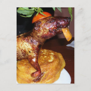 tasty cuy peru postcard