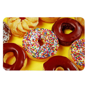 Tasty fresh doughnuts magnet