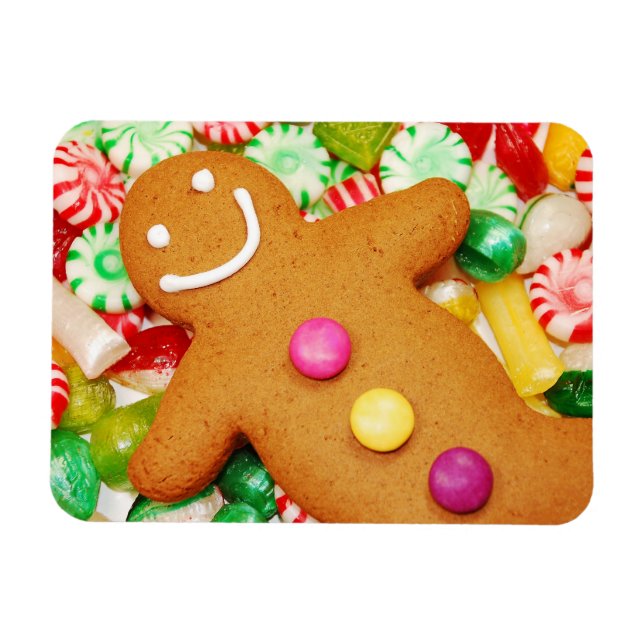 Tasty gingerbread man magnet (Horizontal)