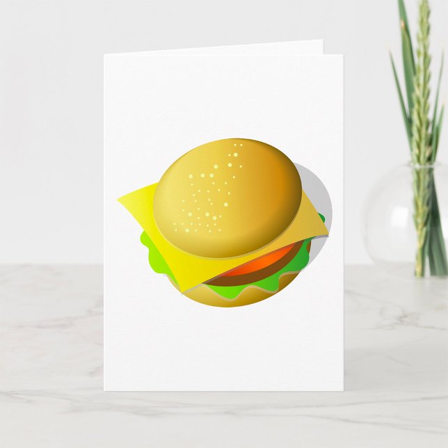 Tasty Hamburger Takeaway Food Greeting Cards (Creator Uploaded)