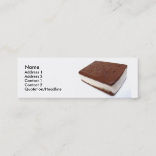 Tasty Ice Cream Sandwich Mini Business Card