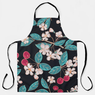 Tasty, juicy cherries. Seamless background from a  Apron