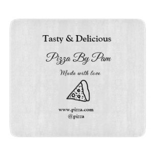 Tasty pizza restaurant cafe made with love add bsi cutting board