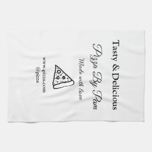 Tasty pizza restaurant cafe made with love add bsi kitchen towel
