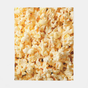 Tasty popcorn on whole background. Food Fleece Blanket