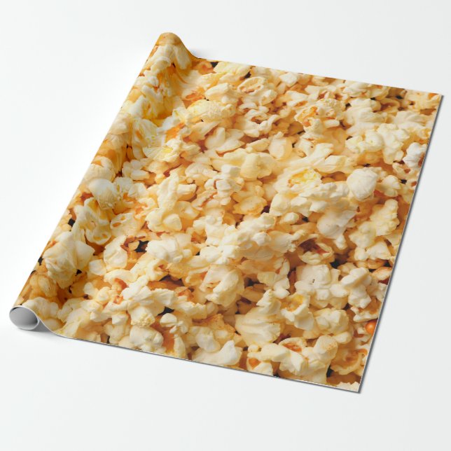 Tasty popcorn on whole background. Food  Wrapping Paper (Unrolled)