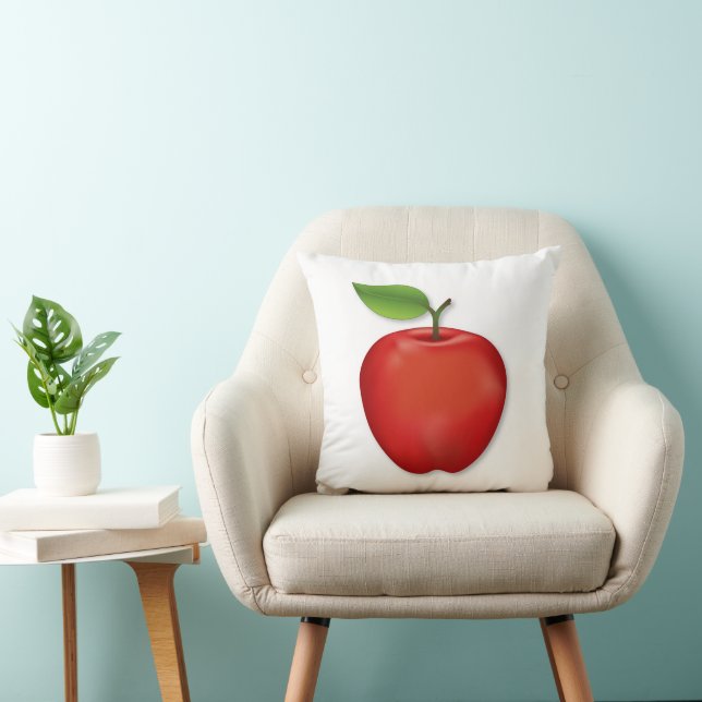 Tasty Red  Delicious Apple  Throw Pillow (Chair)