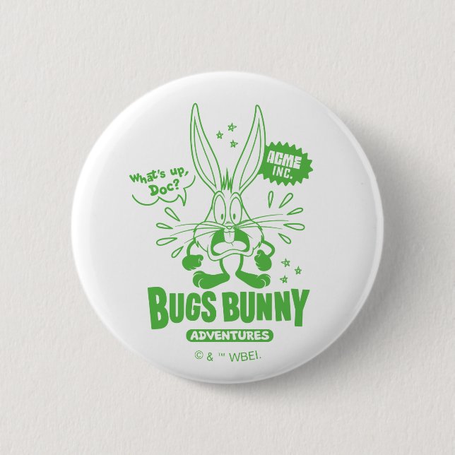 Tasty Retro BUGS BUNNY™ 2 Inch Round Button (Front)