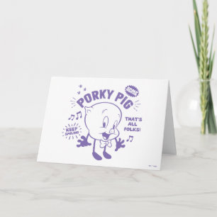 Tasty Retro Porky Pig Card