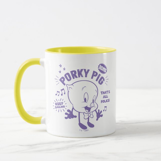 Tasty Retro Porky Pig Mug (Left)