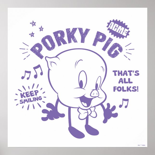 Tasty Retro Porky Pig Poster (Front)