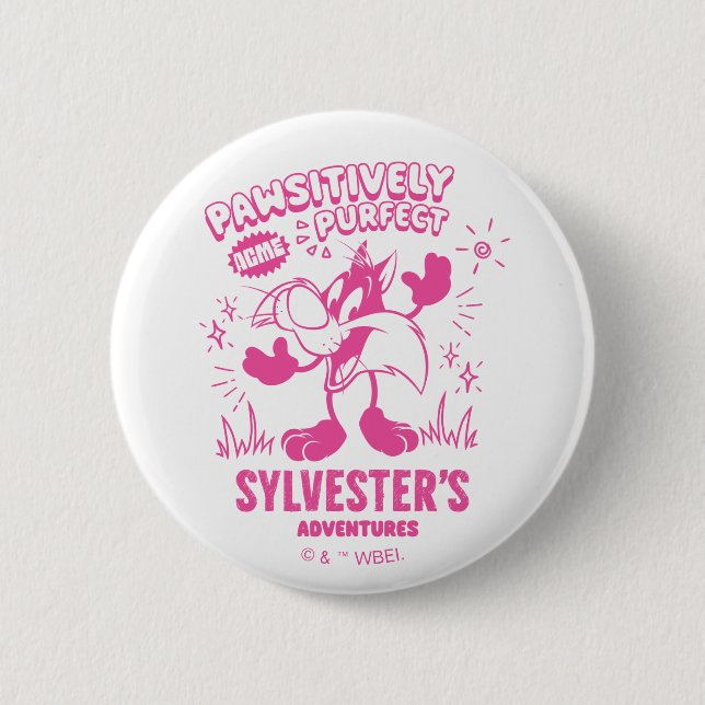 Tasty Retro SYLVESTER™ 2 Inch Round Button (Front)