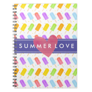 Tasty Summer Watercolour Popsicle Pattern Notebook