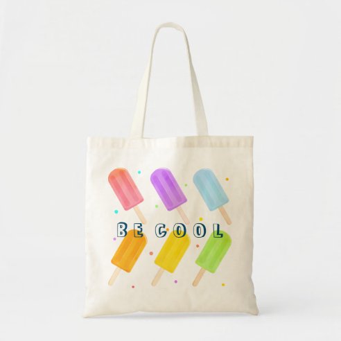 city tote with popsicle print