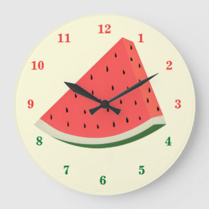Tasty Watermelon - Sweet Large Clock