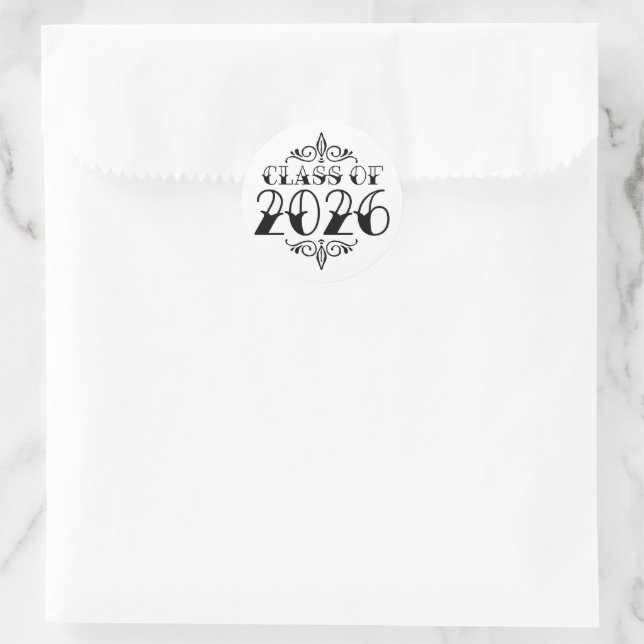 Tat Class of 2026 Graduation  Classic Round Sticker (Bag)