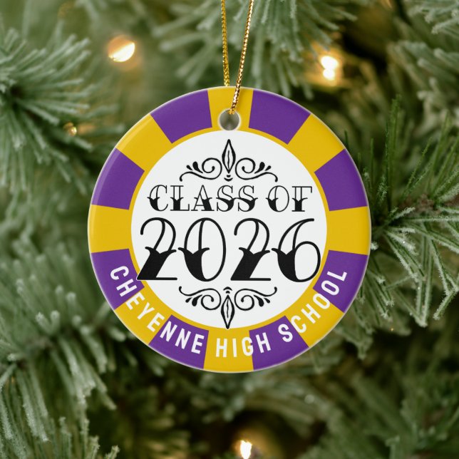 Tat Class of 2026 Photo Graduation Ceramic Ornament (Tree)