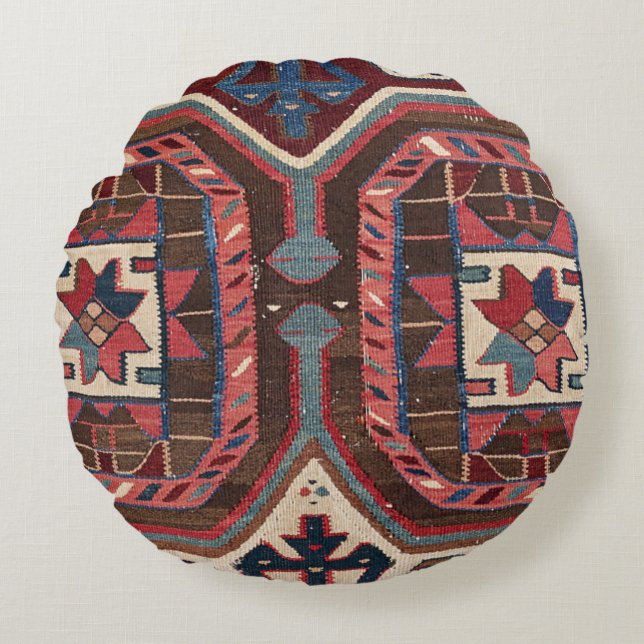 Tat Kilim Arizona Western Cowboy Style  Round Pillow (Front)