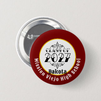 Tat Style Class of 2027 Graduation 2 Inch Round Button