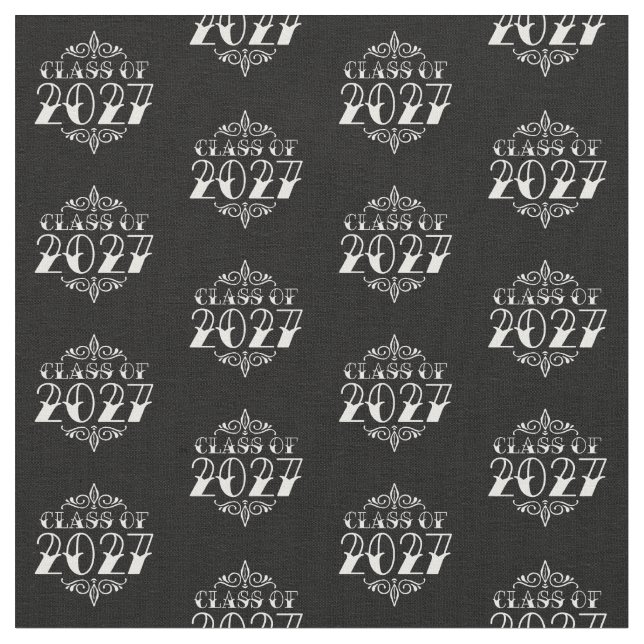 Tat-Style Class of 2027 Graduation Fabric (Close Up)