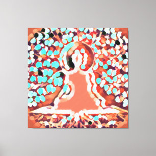 Tat Tvam Asi   Red Aura, Buddha Canvas Print