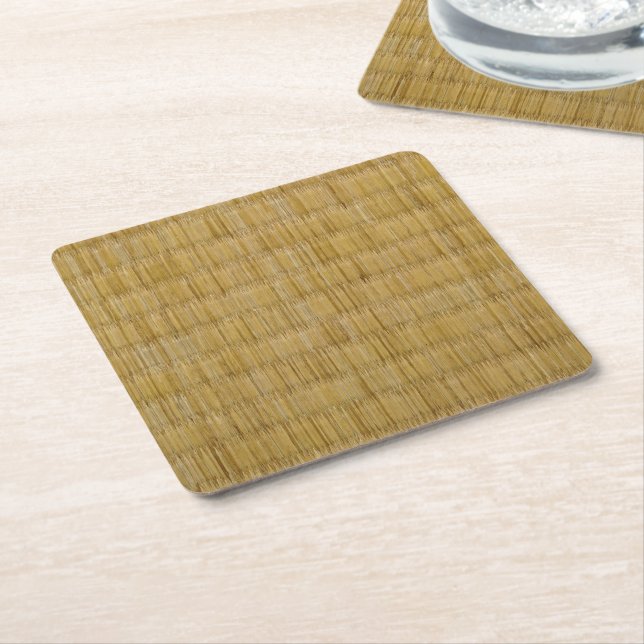 Tatami Mat 畳 Square Paper Coaster (Angled)