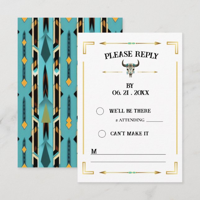 Tatanka Bison Yellowstone Western Ranch Reply Card (Front/Back)