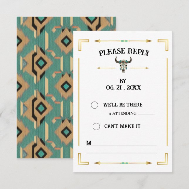 Tatanka Bison Yellowstone Western Ranch Reply Card (Front/Back)