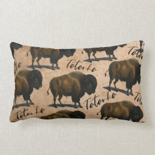 Tatanka Buffalo Bison Western Home Decor Lumbar Pillow