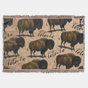 Tatanka Buffalo Bison Western Home Decor Throw Blanket