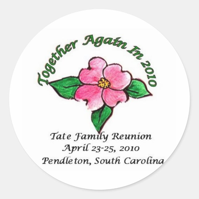 Tate Family Reunion Stickers (Front)