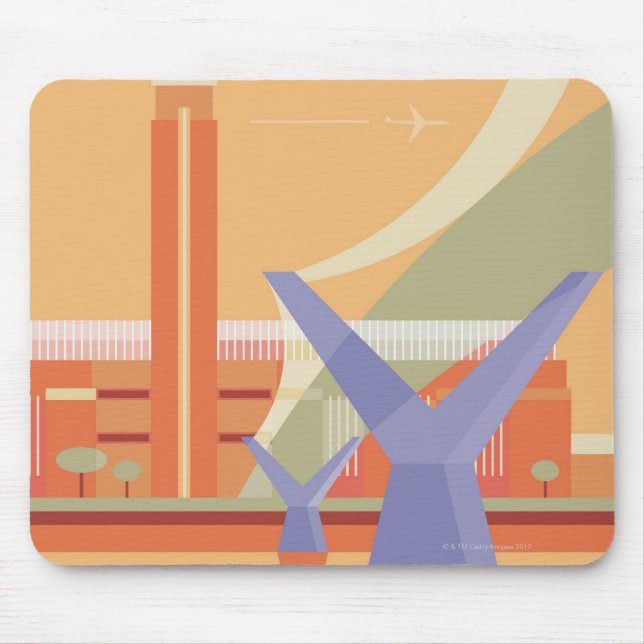 Tate Gallery and Millennium Bridge Mouse Pad (Front)
