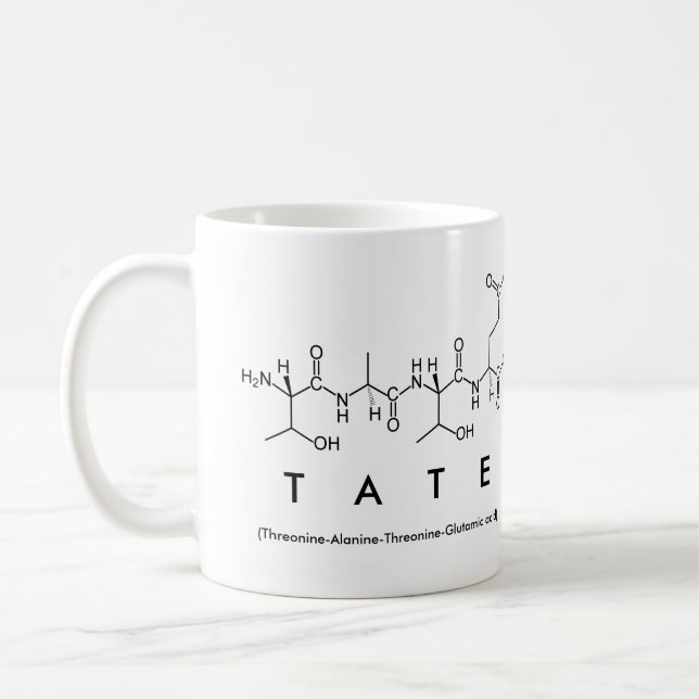 Tate peptide name mug (Left)
