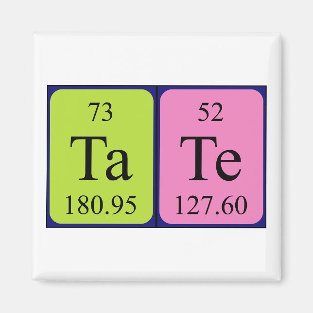 Tate periodic table name magnet (Front)