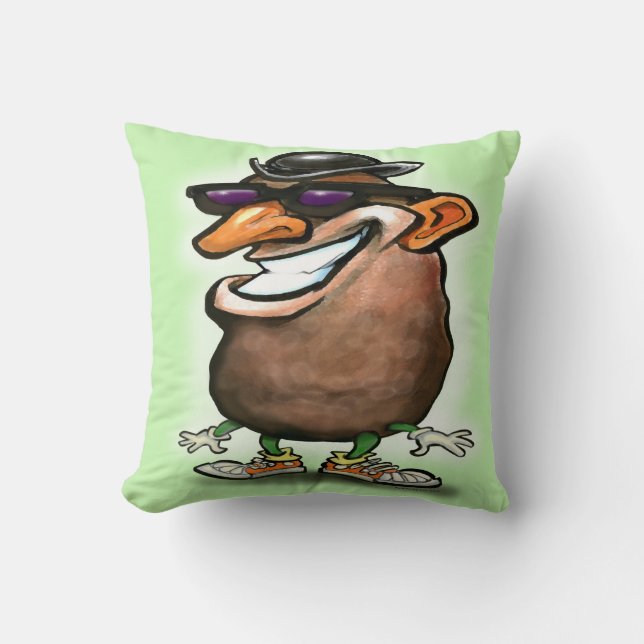 Tater Head Throw Pillow (Front)