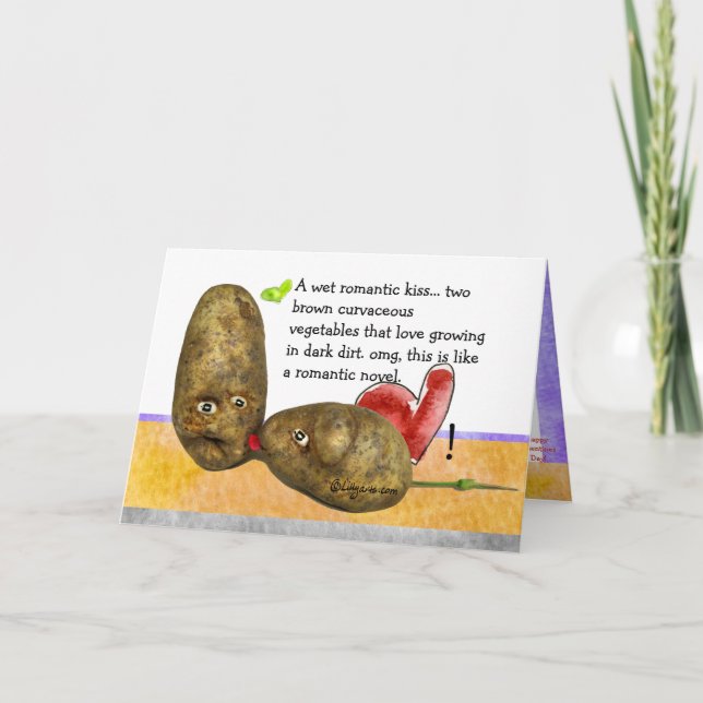 Tater Thoughts Valentines Day Card - Customized (Front)