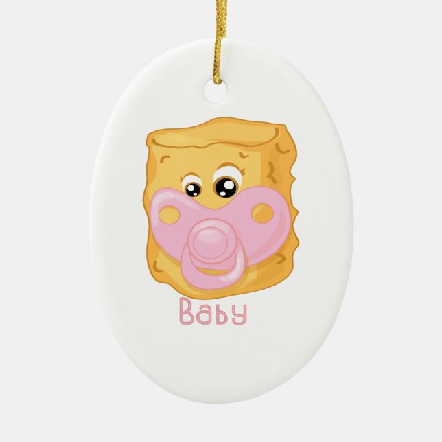 Tater Tot Baby Ceramic Ornament (Front)