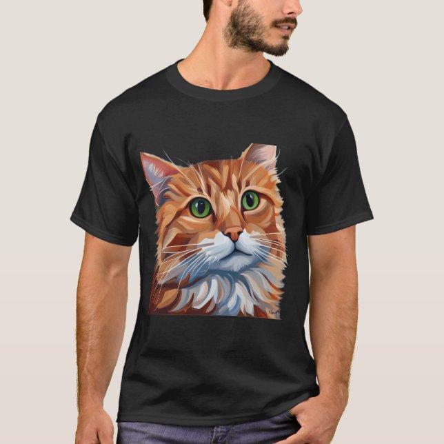 Tater Tot Orange Cat - Soft Painted  T-Shirt (Front)