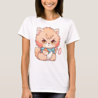 Tater Tot the Tough Kitty – A Cute but Fierce Art  T-Shirt